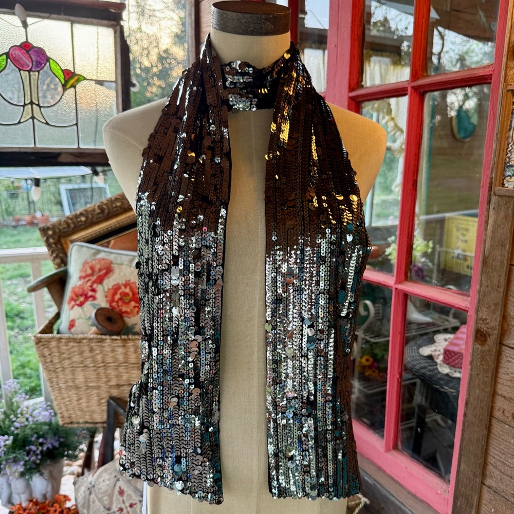 Sequin Skinny Scarf